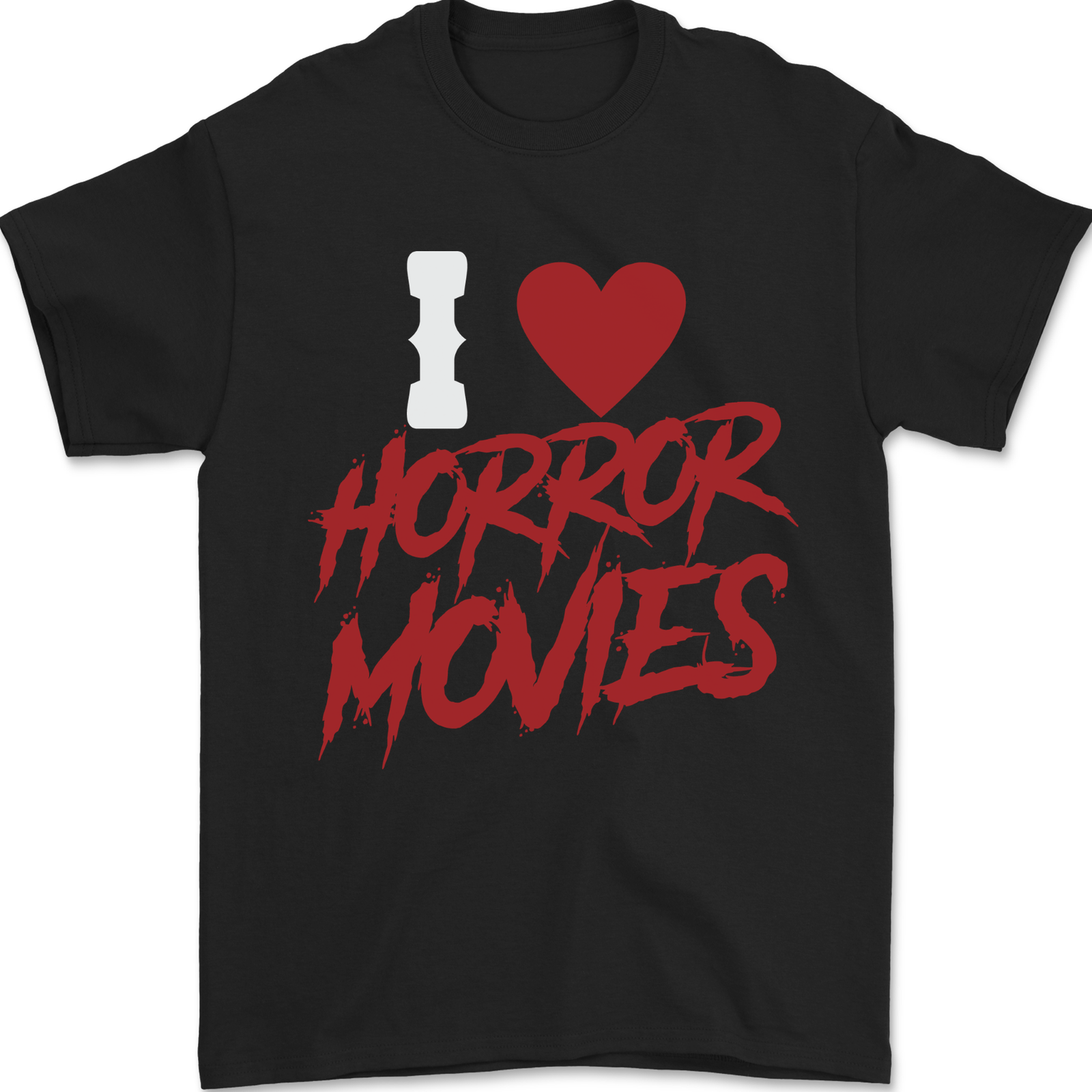 I Love Horror Movies Mens T-Shirt 100% Cotton