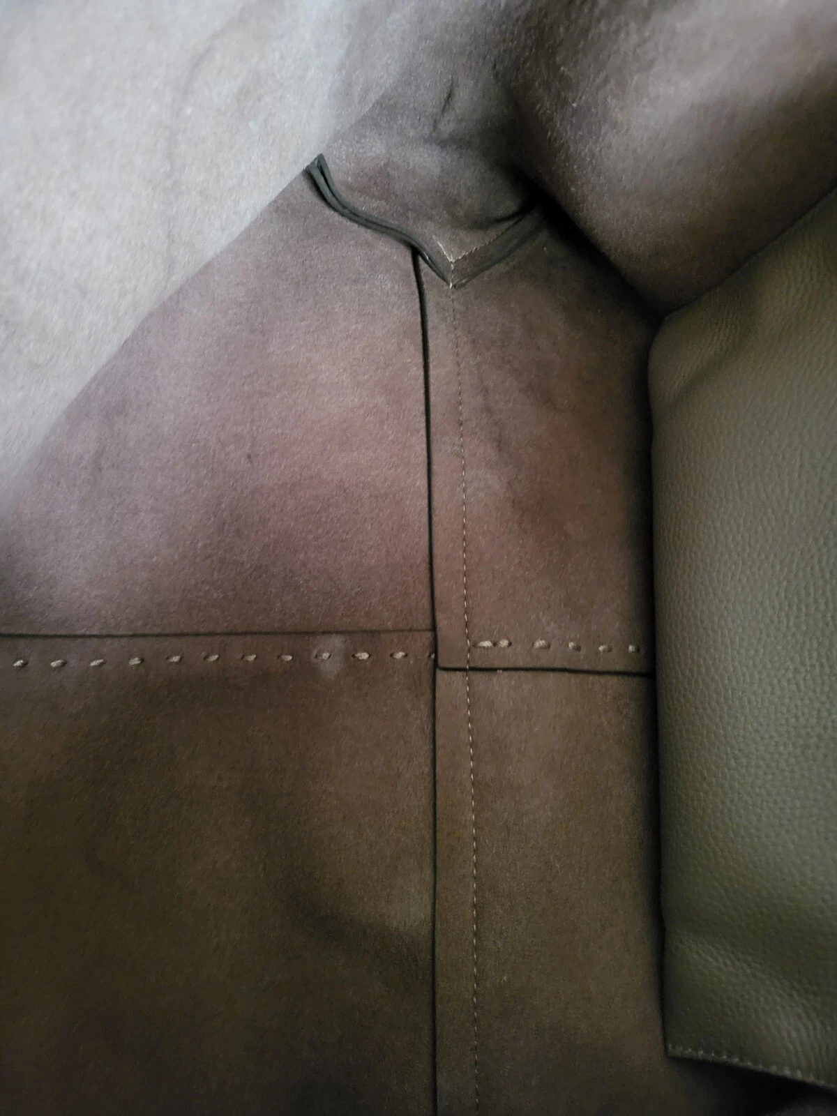 Borsa a tracolla Tory Burch grande in pelle grigia Cond.is V.Gd