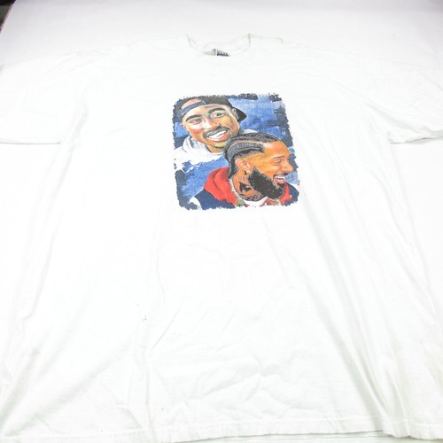 Tupac Shirt Mens 5XL Tall White Nipsey 