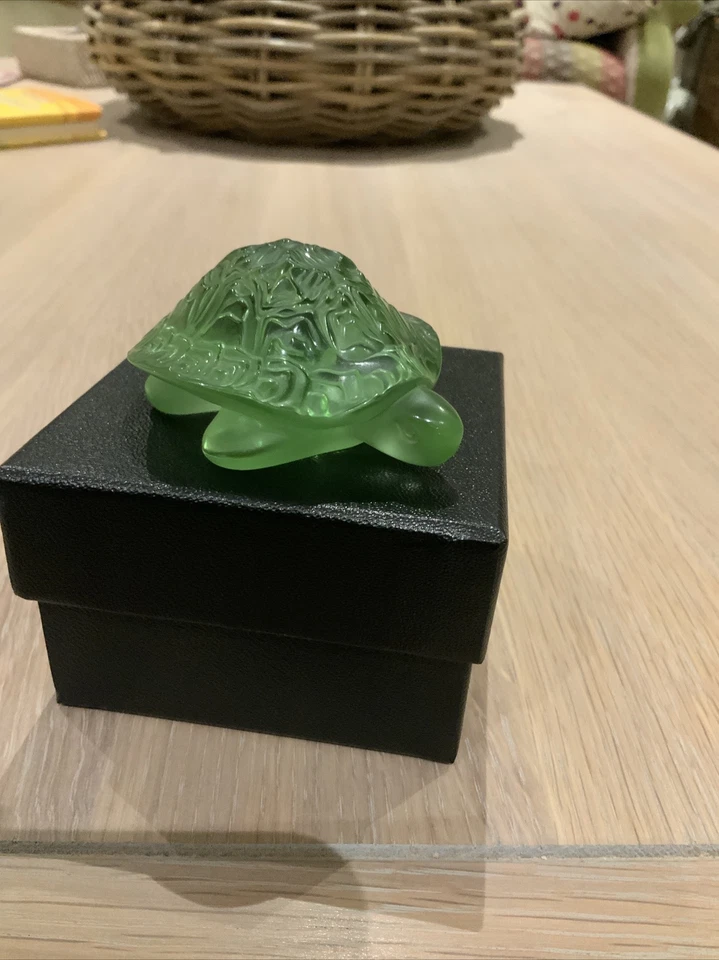 LALIQUE CRYSTAL SIDONIE TURTLE GREEN / VERT #1214500 BRAND NEW BOXED FRENCH - Image 2 of 4