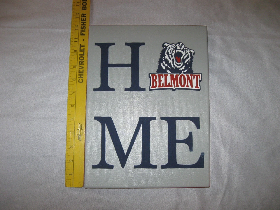 Lienzo arte de pared dormitorio Belmont University Bruins 12" por 9" NCAA Nashville TN Foto 3 de 4
