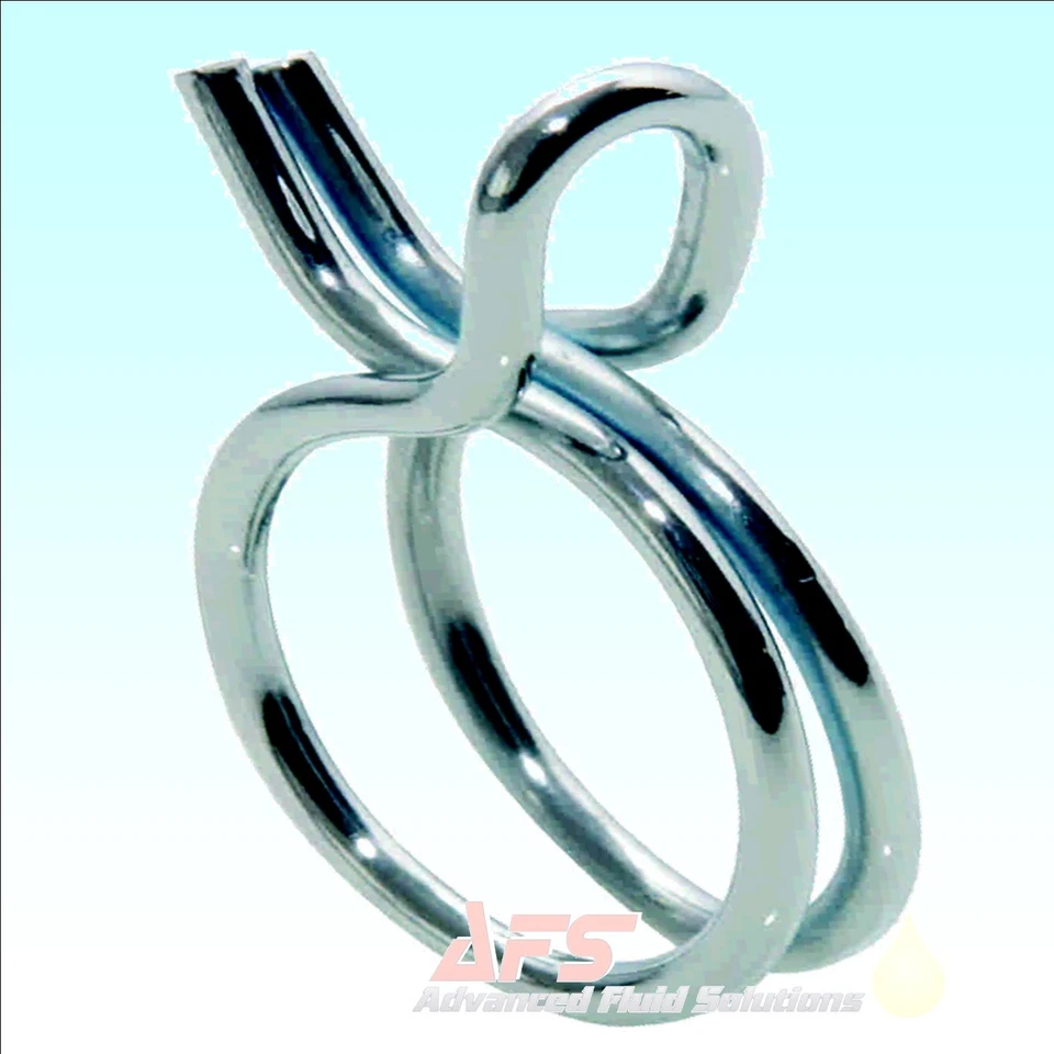 10 Pack MIKALOR Double Wire Spring Type Fuel Hose Clips Clamps Silicone Small UK