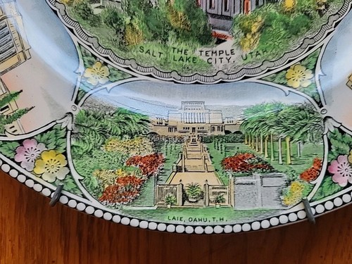 Old English Staffordshire Ware Temples of Latter Day Saints Plate Mormon READ - Picture 6 of 17