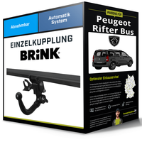 Abnehmbare AnhäNgerkupplung FüR Peugeot Rifter Bus 08.2018- Typ K9 Brink NEU