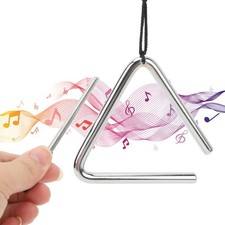 Triangle Percussion Instrument 4 Inch Stainless Steel Hand Percussion Triangle