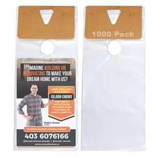 TidyFriend Plastic Door Hanger Bags 6” x 12” (1000 6x12 Pack), Clear