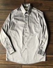 Vintage Van Heusen Wrinkle Free Nailhead Pinpoint Long Sleeve Medium 15.5 32/33