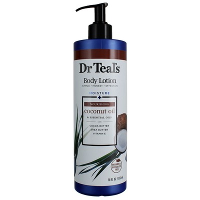 3 Pack Dr Teal's Moisture + Nourishing Body Lotion, Coconut Oil, 18 fl oz