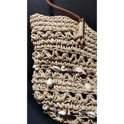 Vintage Cappella Straworld Purse with Sea Shell Beach Accents