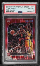 2019-20 Panini NBA Hoops Premium Stock Red Flash Prizm Coby White #204 PSA 8 5w7