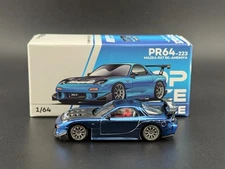 Pop Race Mazda RX7 FD3S RE-Amemiya Blue Chrome 640223 1/64