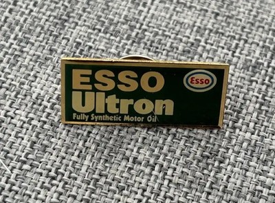 Esso Ultron Fully Synthetic Motor Oil Vintage Enamel Pin Badge Collectible