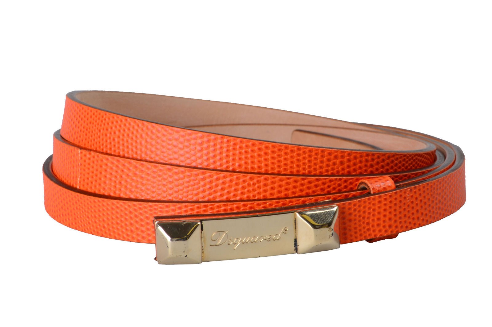 Dsquared2 Женский оранжевый кожаный скинни с принтом из змеиной кожи с двойным запахом Sz S M 19290₽