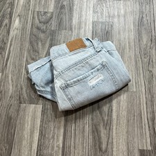AERO Mom High Rise Light Wash Blue Denim Jean Shorts Women s Size 2