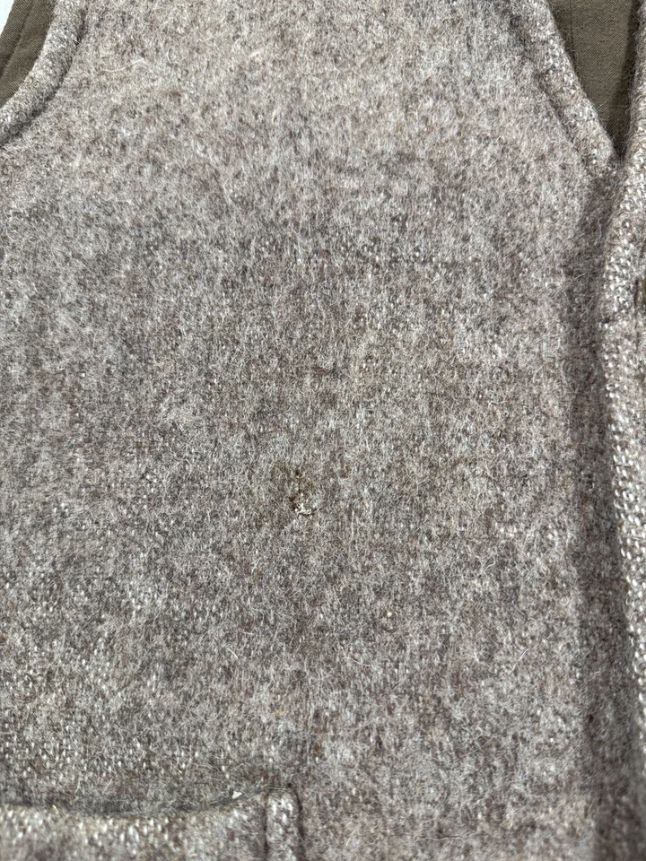 Vintage Orvis Vest Mens XL Brown Wool Cotton Tweed Western Hunting Ecuador 90s - Image 3 of 4