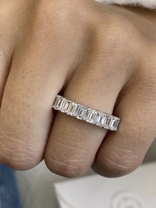 4.9ct TCW Ring White Gold 14K Lab-Grown Diamond F/VS GGL