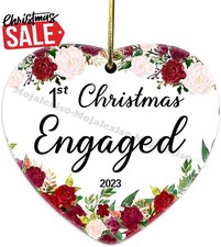 Engagement Christmas Ornaments , Our First Christmas Engaged Ornaments , Chri...