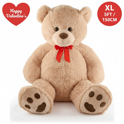 Riesiger Teddybär Plüschtier Stofftier Weich Groß 5 Fuß Valentinstag Geschenk für Sie Ihn