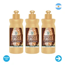Garnier - Crema Para Peinar Restauración Rizos Manteca De Cacao 250 Ml X3 Unid