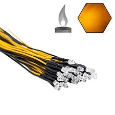 30pcs 12 Volt 3mm Yellow Flicker LED 06 Yellow / 30 Pcs 3mm Flickering Light