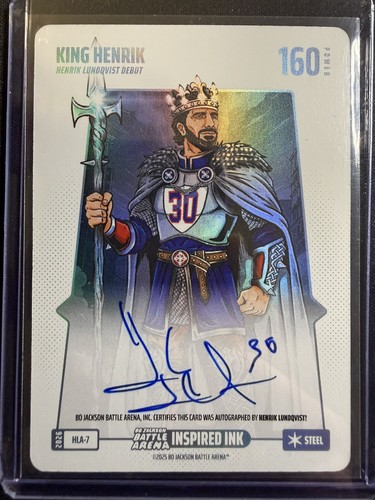 Bo Jackson Battle Arena King Henrik Henry Lundqvist Inspired Steel Auto HLA-7