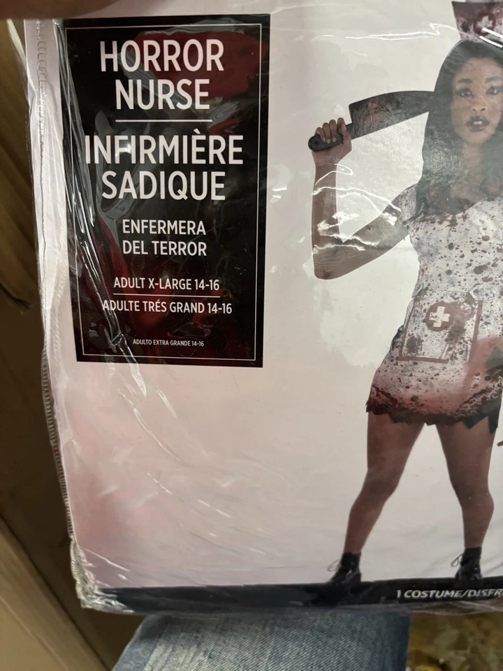 Disfraz de enfermera de terror XL Party City para mujer adulta enfermera mortal Foto 3 de 3