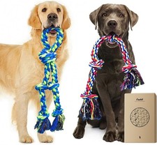 Heavy Duty Dog Rope Toys for Aggressive Chewers - 2 Pack Indestructible Tug of W