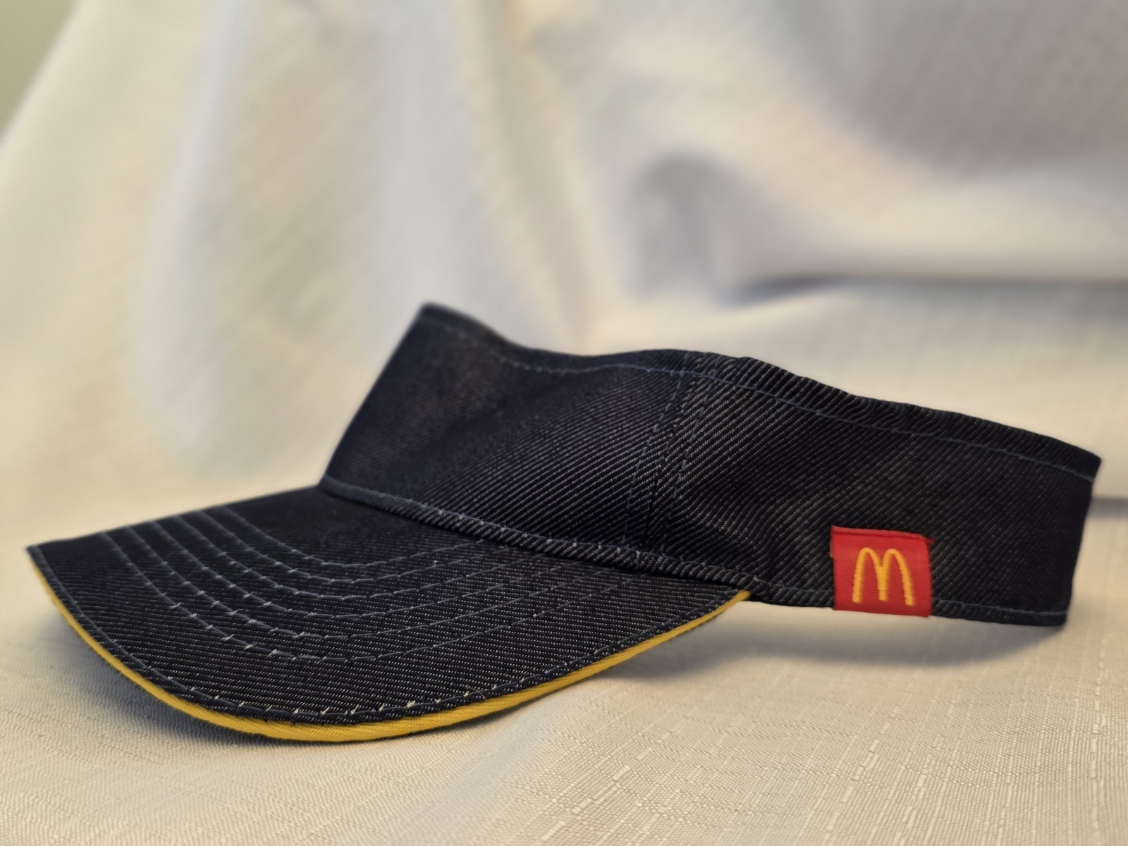 McDonald's Team/Employee Blue Denim Snapback Visor Uniform Apparel with Logo