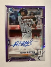 2021 Bowman - Chrome Autographs Adinso Reyes  Purple Refractor /250 (AU, RC)