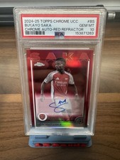 Topps Chrome Bukayo Saka Auto /5 PSA 10 POP 1