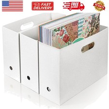 Foldable Scrapbook Paper Storage Organizer, 12x12 Scrapbook Paper Storage, Pl...