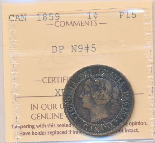 Canada Victoria Large Cent 1859 DP N9#5 - ICCS F15