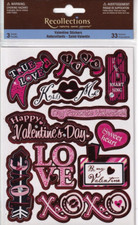 Recollections Valentine's Day Stickers New Scrapbooking Crafting Card Making
