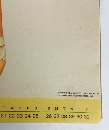 1947 Petty girl Pin Up calendar with original envelope True The Men's Magazine - Picture 6 of 8