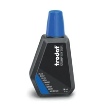 Trodat Stamp Ink 7011 - Refill Stamp Pad Ink - 1 oz. Bottle - BLUE INK
