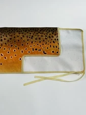 Fly Rod Sock Brown Trout Soft Cloth Bag for 9ft 4pcs Fly Rod