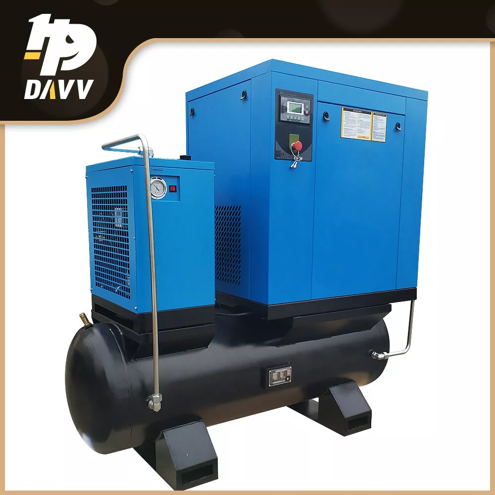 20Hp 230V Rotary Screw Air Compressor W Air Dryer 80 Gal Tank 3 Phase Industry