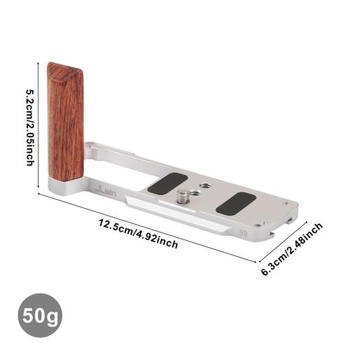 L-Shaped Wooden Handle for Panasonic Lumix S9 w/ Arca-Swiss Quick Release Plate - Picture 25 of 29