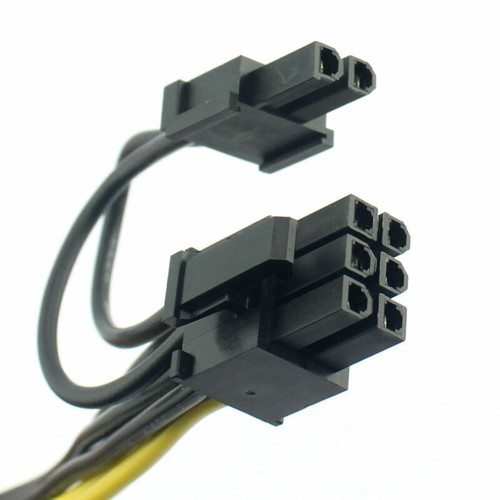 PCI-E PCI Express 6Pin to Dual 2-Port 8Pin 6+2 Pin Adapter GPU Video Card Cable - 第 5/6 張圖片