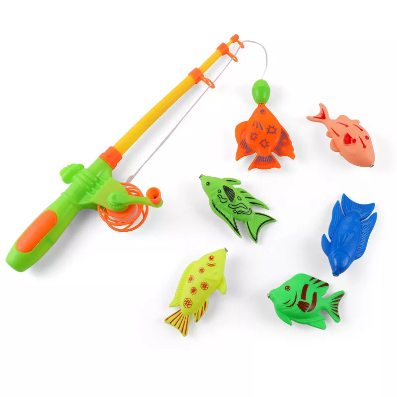 Kids Fishing Bath Toys Game, 7Pcs Magnetic Floating Toy, Toddler Education  Teach