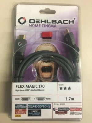Oehlbach! Flex Magic 170 1,7m (42466) HDMI/HDMI High Speed HDMI Kabel**