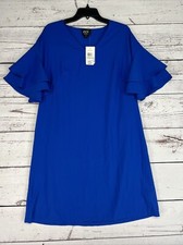 Eci Plus Size Ruffle Sleeve A-Line Dress Size 1X