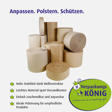 Rollenwellpappe Wellpappenrolle Polstermaterial C-Welle 70 lfm Breite wählbar