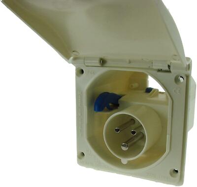 16A 2P E 3 Pin 220 240V IP44 113L Single Phase Splashproof Industrial Cable Sleeve Socket