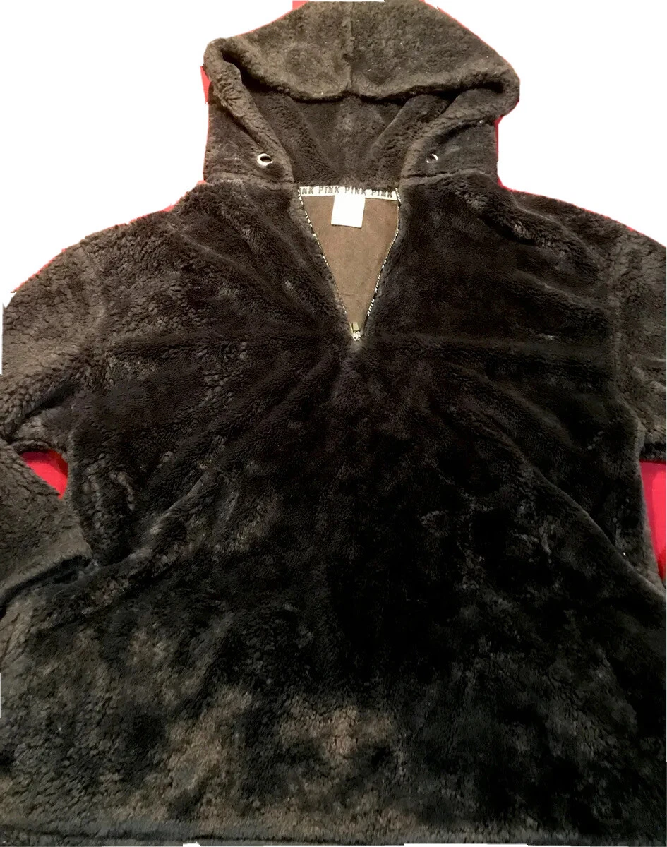 UNDERCOVER CAPPOTTO PILE BLU Victoria’s Secret 1 4 zip con cappuccio spesse tasche sherpa oversize