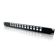 C2G 12-Port Patch Panel - Blank 1U Keystone Panel For Ethernet Cables 03857 NEW