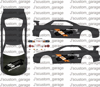 Nissan skyline 1/64 custom water slide decal for hot wheels
