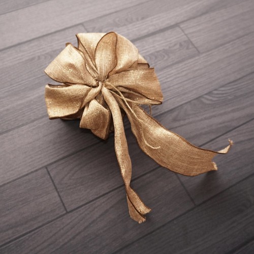 Brown Burlap Bow | 12” From Top To Bottom | Handmade, Hand Crafted, Multiple Use - Picture 6 of 6