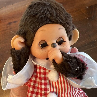 Vintage Monchhichi Toho Japan 8” Monkey Doll Sleepy Eyes No Tags