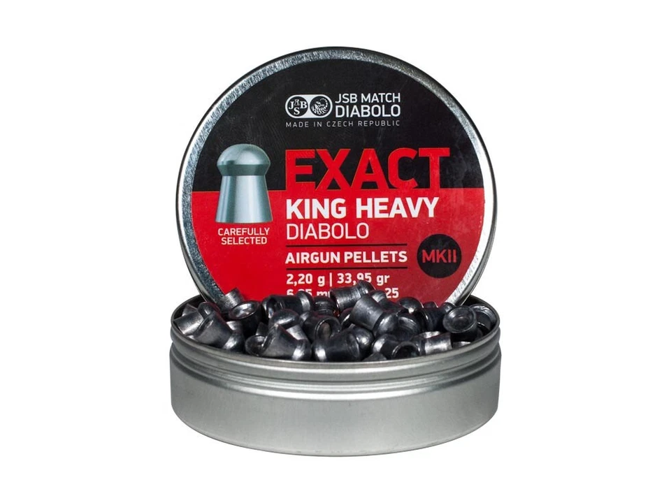 JSB Match Diabolo Exact King Heavy MKII .25 Cal 33.95 Gr 150 Count